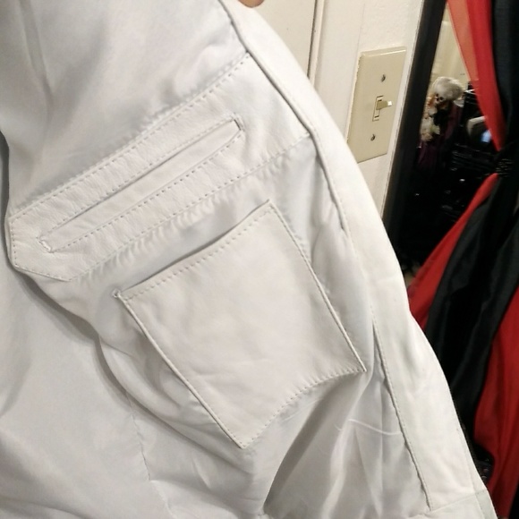 White Leather Jacket - Picture 4 of 4